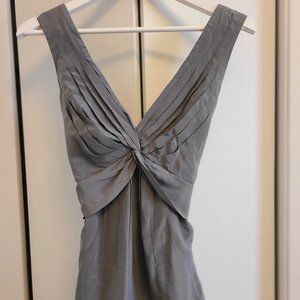 BCBG Grey pleated top